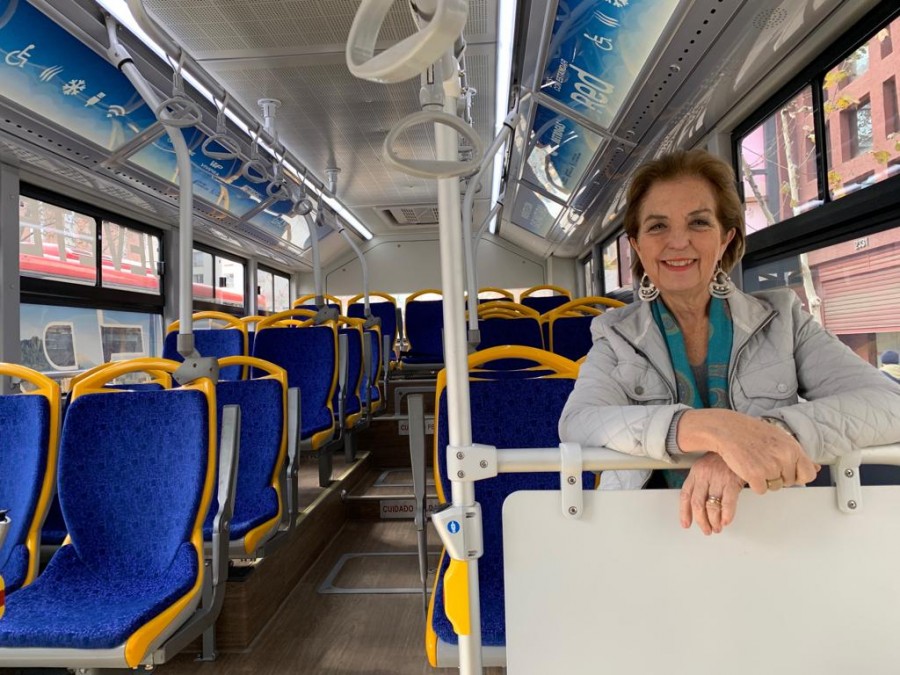 Ministra Gloria Hutt sobre bus a gas